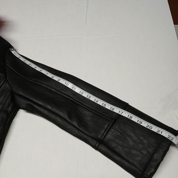 Special One International Black Motorcycle Jacket w/ Pink Faux Fur Collar Size M - Picture 7 of 16